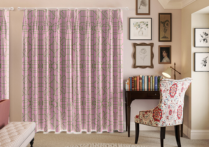 Bamboo Candy, Green Pink - Made To Measure Curtains - Image 7